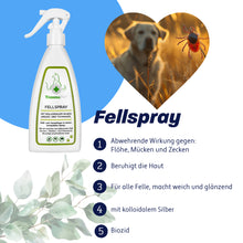 Cargue la imagen en el visor de la galería, TraumaPet coat spray: repelente de garrapatas, mosquitos y pulgas para perros y gatos con plata coloidal
